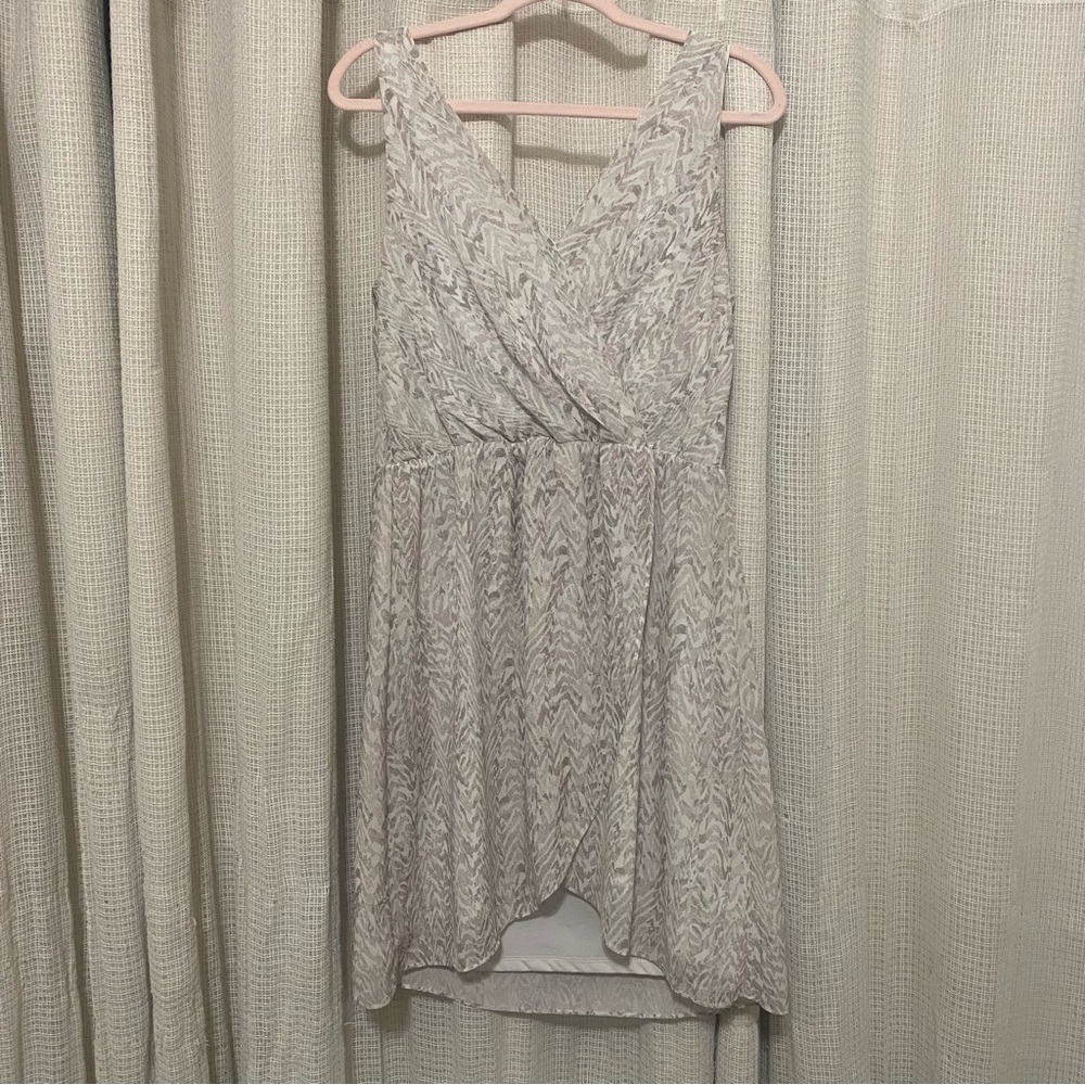 H&M Cream High Low Sleeveless Dress